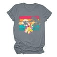 thumbnail image 1 of Jewelreauty Women's Casual Shirts Summer Crewneck Short Sleeve Graphic Tunic Tops Loose T-Shirt Blouses 2025 (3XL, Gray), 1 of 3