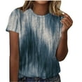 thumbnail image 1 of Jewelreauty Womens Summer Tops Casual Short Sleeve Crewneck Print T-Shirts Loose Tunic Tee Blouses 2024 (2XL, Gray), 1 of 3