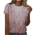 thumbnail image 1 of Jewelreauty Womens Summer Tops Casual Short Sleeve Crewneck Print T-Shirts Loose Tunic Tee Blouses 2025 (S, Pink), 1 of 4