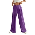 thumbnail image 1 of Jewelreauty Work Pants Women Casual High Waisted Summer Loose Straight Wide Leg Business Pants 2025, 1 of 5