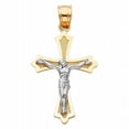 thumbnail image 1 of Jewelry 14k Two-tone Gold Crucifix Religious Pendant, 1 of 1