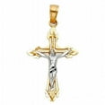 thumbnail image 1 of Jewelry 14k Two-tone Gold Crucifix Religious Pendant, 1 of 1