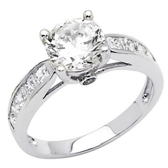 Jewelry 14k White Gold 1 1/5ct TGW Round-cut Diamonette Engagement Ring