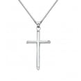thumbnail image 1 of Jewelry 14k White Gold Traditional Cross Religious Pendant with 1-mm Box Chain, 1 of 1