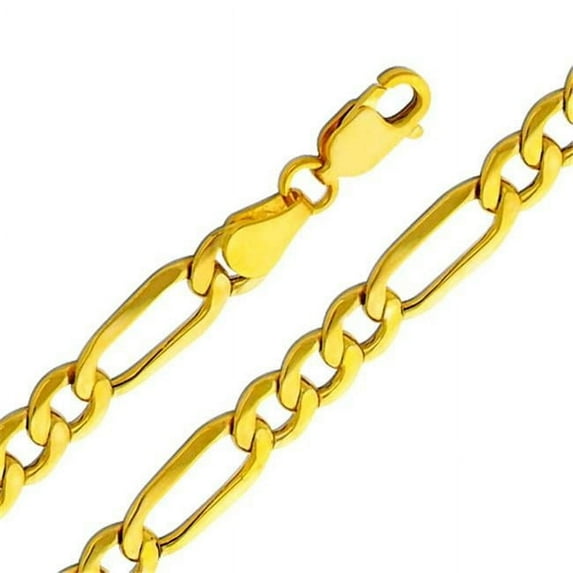 Jewelry 14k Yellow Gold 5.3-mm Hollow Figaro Chain Bracelet (7.5 inch)
