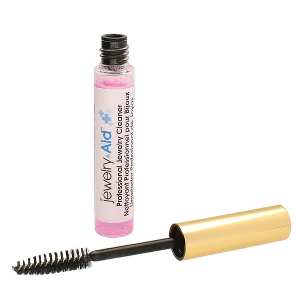 Jewelry Aid Professional Jewelry Cleaner by The Beadsmith – Wand Brush Applicator – .2 fl. oz./5.9ml Tube – Use on Jewelry, Eyeglasses and Smart Devices
