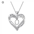 thumbnail image 1 of Jewelry Alphabet Letter Silver Plated Dainty Initial Charm Necklace Heart Pendant Necklace Heart Necklace for Women Letters Necklace O, 1 of 8