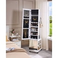 thumbnail image 1 of Jewelry Armoire Standing,Movable Full-length Mirror ,White, 1 of 9