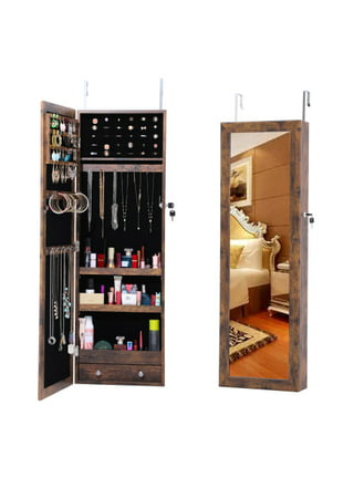 HONEY JOY Lockable Jewelry Cabinet Large Capacity Makeup Organizer