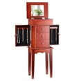 thumbnail image 1 of Jewelry Armoire with Full-Length Mirror, 3 Drawers and Multiple Storage Compartments for Necklaces, Rings, Earrings | Standing Jewelry Cabinet,, 1 of 11
