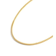 Jewelry Atelier Gold Chain Necklace Collection - 14K Solid Yellow Gold Filled Box Chain Necklaces for Women and Men with Different Sizes (1.0mm or 1.7mm)
