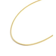 Jewelry Atelier Gold Chain Necklace Collection - 14K Solid Yellow Gold Filled Box Chain Necklaces for Women and Men with Different Sizes (1.0mm or 1.7mm)