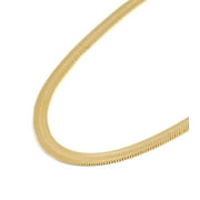 Jewelry Atelier Gold Chain Necklace Collection - 14K Solid Yellow Gold Filled Herringbone/Snake Chain Necklaces for Women and Men with Different Sizes (3.2mm or 4.0mm)