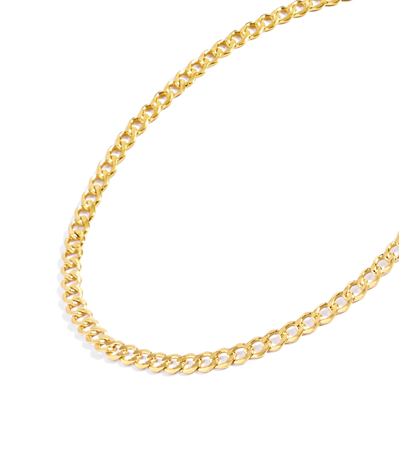 Jewelry Atelier Gold Chain Necklace Collection 14K Solid Yellow Gold Filled Miami Cuban Curb