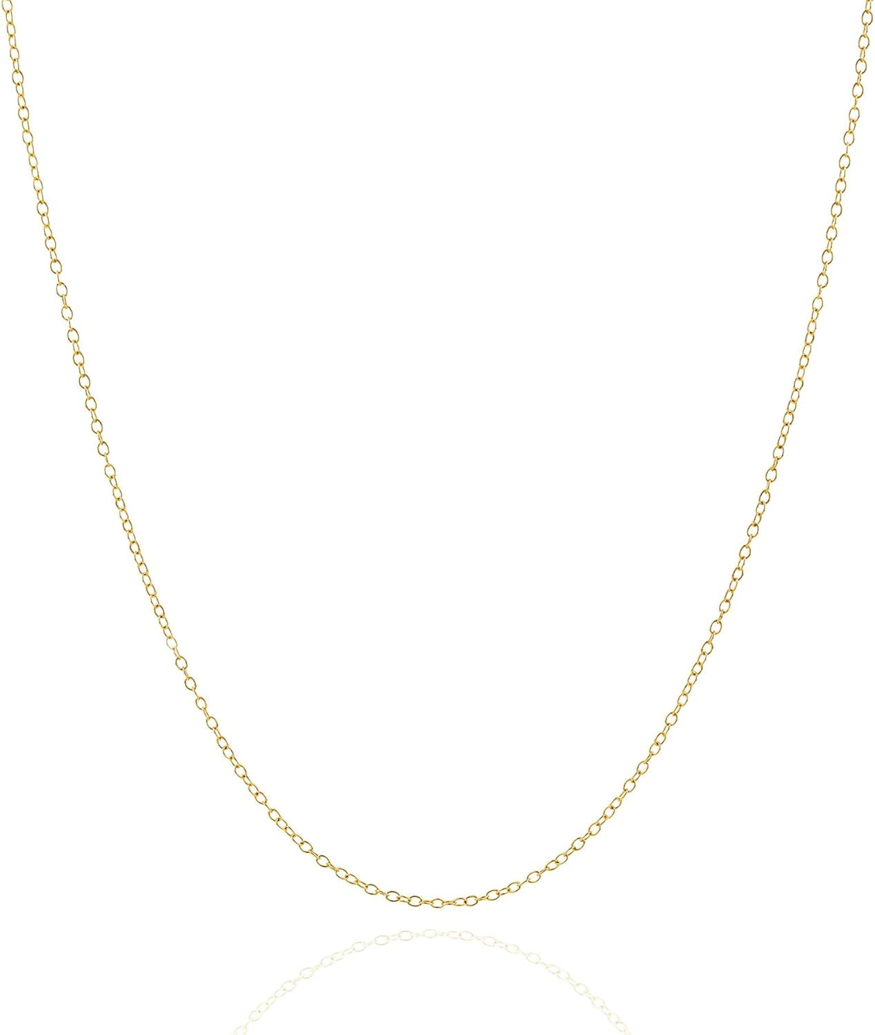Jewelry Atelier Gold Chain Necklace Collection - 14K Solid Yellow Gold Filled Cable/Rolo/Pendant Link Chain Necklaces for Women and Men with Different Sizes (2.0mm, 2.7mm, or 3.6mm)