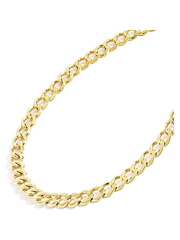 Gold Chain Necklace Collection - 14K Solid Yellow Gold Filled Miami Cuban Curb Link Chain Necklaces for Women and Men with Different Sizes (2.7mm, 3.6mm, 4.5mm, or 5.5mm)