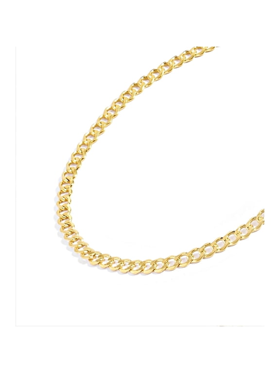 Gold Chain Necklace Collection - 14K Solid Yellow Gold Filled Miami Cuban Curb Link Chain Necklaces for Women and Men with Different Sizes (2.7mm, 3.6mm, 4.5mm, or 5.5mm)