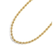 Jewelry Atelier Gold Chain Necklace Collection - 14K Solid Yellow Gold Filled Rope Chain Necklaces for Women and Men with Different Sizes (2.1mm, 2.7mm, or 3.8mm)