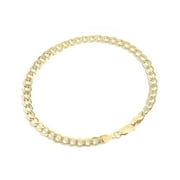JEWELRY ATELIER Gold Filled Chain Bracelet Collection - 14K Solid Yellow Gold Filled Miami Cuban Curb Link Chain Bracelets for Women and Men with Different Sizes (4.5mm, 5.5mm)
