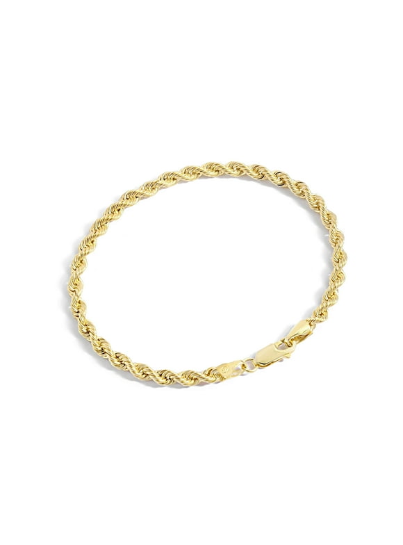Gold Filled Chain Bracelet Collection - 14K Solid Yellow Gold Filled Rope Chain Bracelets (2.7mm-3.8mm) for Women and Men with Different Sizes (2.7mm, 3.8mm)