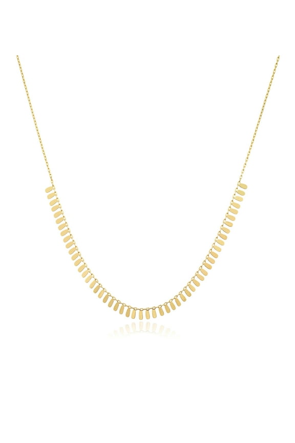 Gold Filled Cleopatra Necklace Collection – 14K Yellow Gold Filled Half Collar Style Cleopatra Chain Necklace for Women (With Extension/Adjustable Chain)