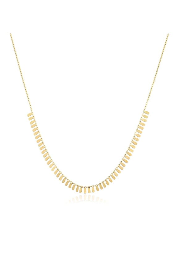 Gold Filled Cleopatra Necklace Collection – 14K Yellow Gold Filled Half Collar Style Cleopatra Chain Necklace for Women (With Extension/Adjustable Chain)