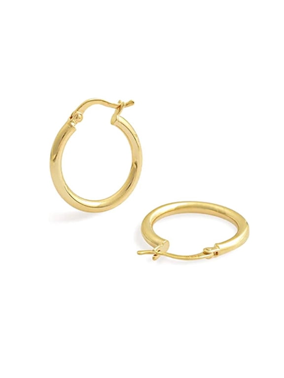 Gold Hoop Earrings Collection - 14K Solid Yellow Gold Filled Earrings Stylish Gold Earrings for Women with Different Occasions & Styles