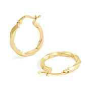 Jewelry Atelier Twisted Hoop Gold Earrings Collection - 14K Solid Yellow Gold Filled Earrings Stylish Gold Earrings for Women with Different Occasions & Styles