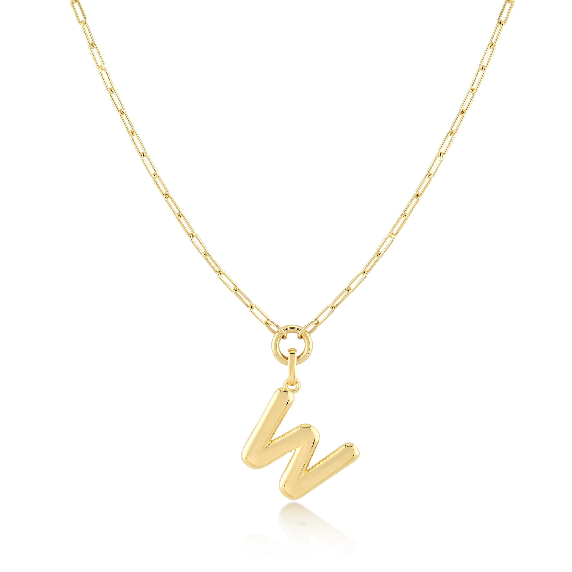 Jewelry Atelier Gold-Filled Initial Necklace for Women – Layered Initial Necklace with A-Z Pendant – 14k Gold-Filled Paperclip Chain– Cute Layered Gold Choker – Gold Jewelry for Women