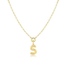 Jewelry Atelier Gold-Filled Initial Necklace for Women – Layered Initial Necklace with A-Z Pendant – 14k Gold-Filled Paperclip Chain– Cute Layered Gold Choker – Gold Jewelry for Women