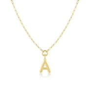 Jewelry Atelier Gold-Filled Initial Necklace for Women – Layered Initial Necklace with A-Z Pendant – 14k Gold-Filled Paperclip Chain– Cute Layered Gold Choker – Gold Jewelry for Women