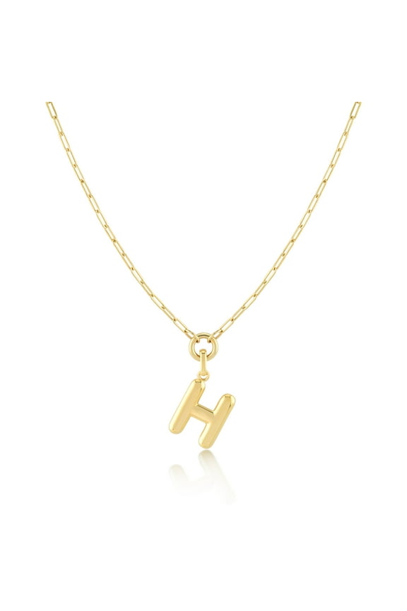 Gold-Filled Initial Necklace for Women – Layered Initial Necklace with A-Z Pendant – 14k Gold-Filled Paperclip Chain– Cute Layered Gold Choker – Gold Jewelry for Women