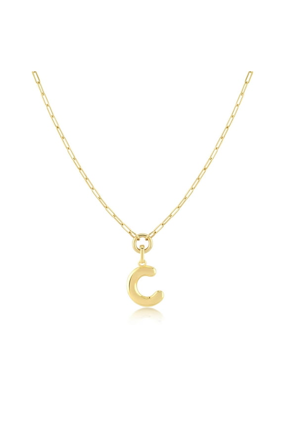 Gold-Filled Initial Necklace for Women – Layered Initial Necklace with A-Z Pendant – 14k Gold-Filled Paperclip Chain– Cute Layered Gold Choker – Gold Jewelry for Women