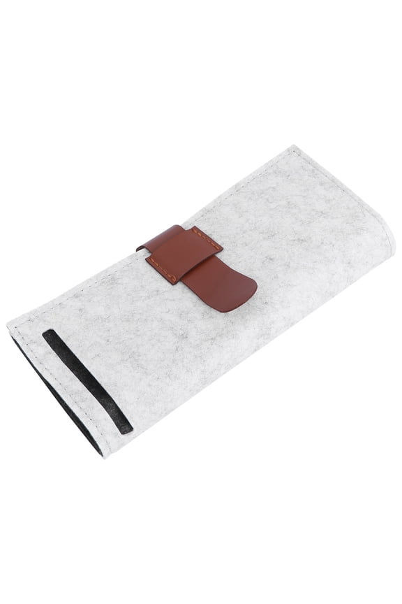 Jewelry Bag Jewelries Storage Bag Jewelry Storage Bag Ring Storage Bag Necklace Felt Travel Light Grey 25x11cm