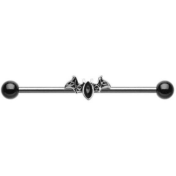 Jewelry Bat Outta Hell Industrial Barbell bar 14 gauge 1 3/8"