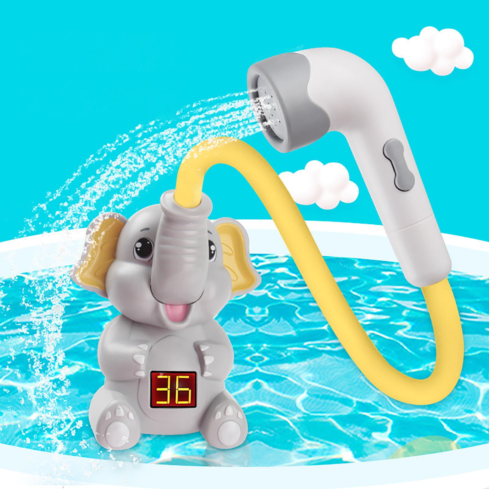 Jewelry Bath with Heart Necklace Smart Baby Showerhead With Digital