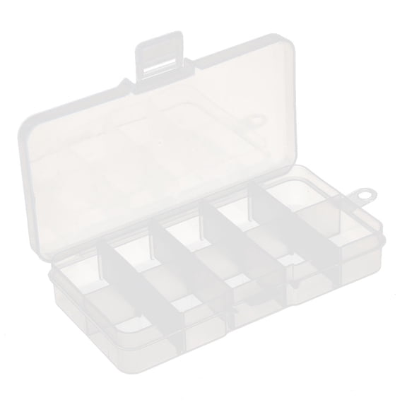 Jewelry Bead Collection Plastic Adjustable Storage Divider Case Box Clear