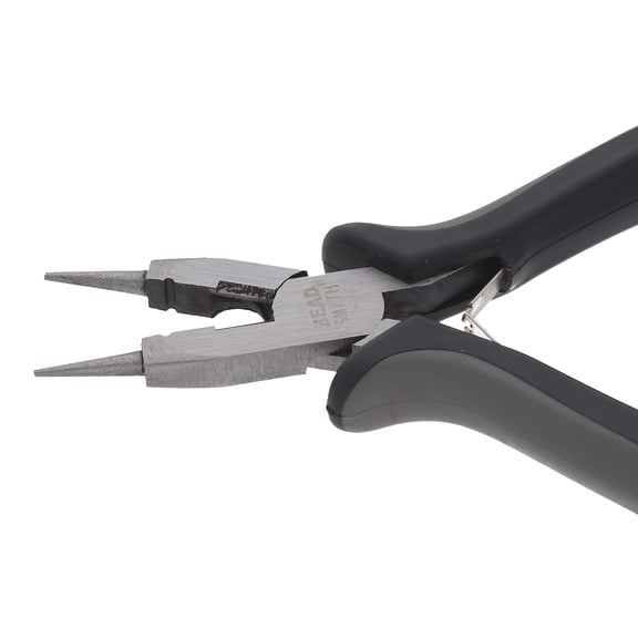 The Beadsmith 4-in-1 Ergonomic Pliers - All-Purpose Jewelry Making Tool w/Comfort Grip, 5.25”, Create Loops, Cut and Flatten Wire, Close Jump Rings