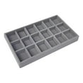 thumbnail image 1 of Jewelry Box under $5! Xqxayjr Velvet Jewelry Display Box, Desktop Organizer for Earrings Rings Bracelets, Multi Layer Makeup Storage Tray, Decorative Case for Accessories Collection, 1 of 5