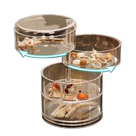 Jewelry Box Case for Storing Displaying 3/4/5Tier Rotating Jewelry Holder