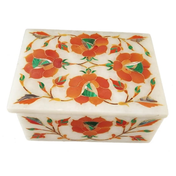 Jewelry Box Marble Inlay Box For Decoration