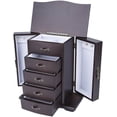 thumbnail image 1 of Jewelry Box Organizer - Cherry Wood Jewelry Organizer - Lift Top Cherry Wooden Jewelry Box Organizer in Brown, 1 of 1