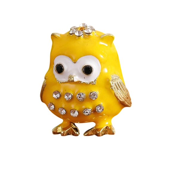 Jewelry Box Owl Trinket Box Decorative Animal Ornament Alloy Material for Women Room Home Decor Gift