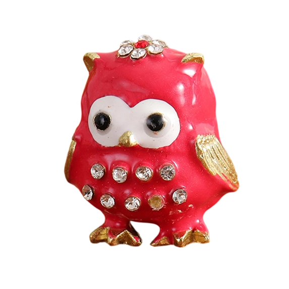 Jewelry Box Owl Trinket Case Storage Alloy Material Decorative Keepsake for Women Room Living Room Home Decor