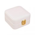thumbnail image 1 of Jewelry Box Square Travel Portable Earing Carrying Box Elegant Trendy Jewelry Gifts Organizer Display Packaging Leather Box A03 10x10x5.8cm as shown, 1 of 6