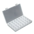 thumbnail image 1 of Jewelry Box Storage Container with 28 Grids Clear Plastic Compartment Tray for Craft Bead Makeup Earring, 1 of 9