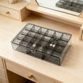 thumbnail image 1 of Jewelry Box, Stylish Anti-Tarnish Double Layer Organizer, Multi-Compartment Earring Necklace Holder, Storage Case for Jewelry, Gift & Vanity Use, 1 of 6