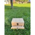 thumbnail image 1 of Jewelry Box,Unfinished Wooden Box,Large Wooden Box with Hinged Lid,Wooden Storage Box with 2 Compartments,Natural Wood Organizer for Photos,Jewelry Home Office Decor,8X6X4.5 Inch, 1 of 6