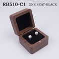 thumbnail image 1 of Jewelry Box Walnut Solid Wood Wedding Ring Box Small Jewelry Storage Table Top For Marriage Diamond Ring Organizer Box 1, 1 of 6