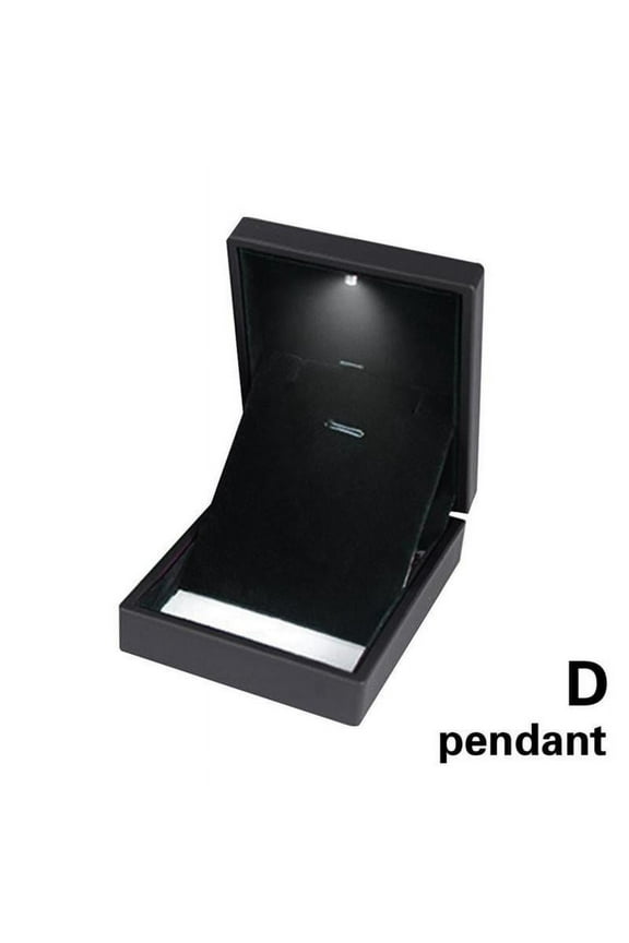Jewelry Box With LED Light For Engagement Wedding Festival Box Ring Birthday Display Necklace T4P0